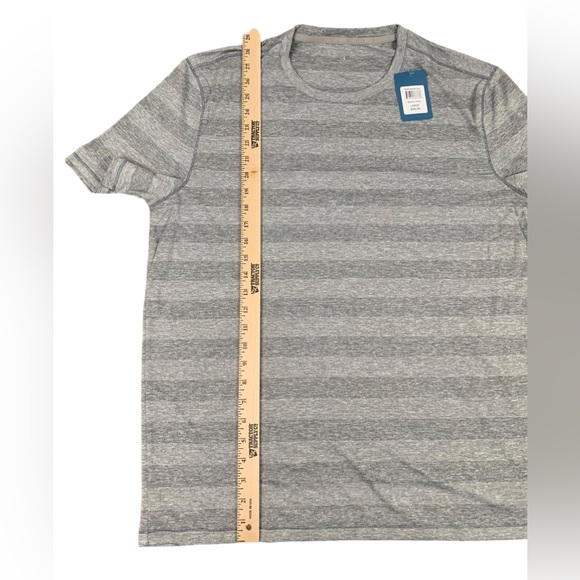 Shirt Reel Legends Short Sleeve Shirt NWT Grey White Stripped Size Large Po… - Picture 3 of 10